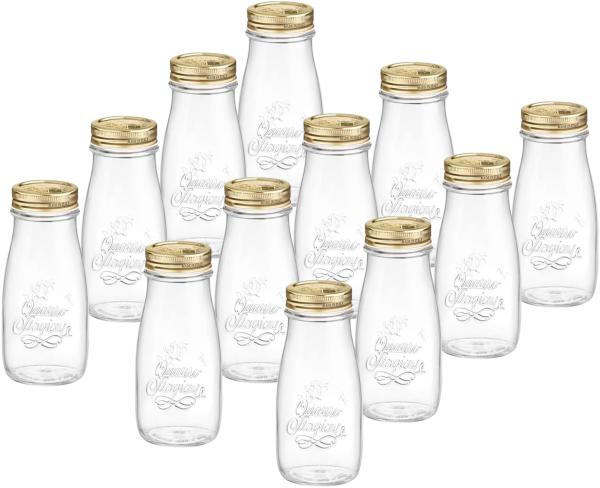 Glas Flaschen Quattro Stagioni 400ml - 6 Stück - Smoothieglas